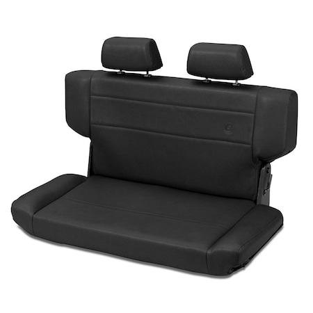 Bestop Jeep Rear Bench Seat Trailmax II Fold-N-Tumble Seat For Jeep 1997-2006 Wrangler TJ All Vinyl 39435-01